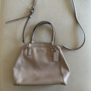 COACH Handbag Birch Grey Leather Minetta Crossbody Bag